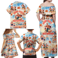 Hawaii Father's Day Family Matching Off Shoulder Maxi Dress and Hawaiian Shirt Hula With Dad DT02 - Polynesian Pride
