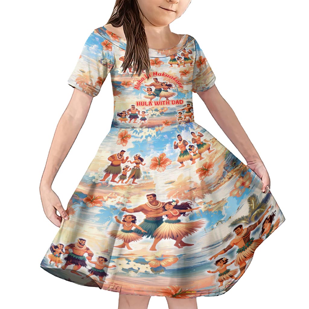 Hawaii Father's Day Kid Short Sleeve Dress Hula With Dad DT02 KID Art - Polynesian Pride