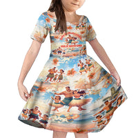 Hawaii Father's Day Kid Short Sleeve Dress Hula With Dad DT02 KID Art - Polynesian Pride