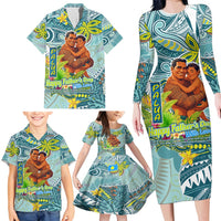 Palau Father's Day Polynesia Family Matching Long Sleeve Bodycon Dress and Hawaiian Shirt Dad and Son DT02 - Polynesian Pride
