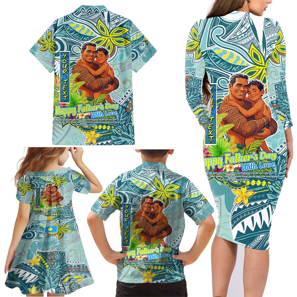 Palau Father's Day Polynesia Family Matching Long Sleeve Bodycon Dress and Hawaiian Shirt Dad and Son DT02 - Polynesian Pride