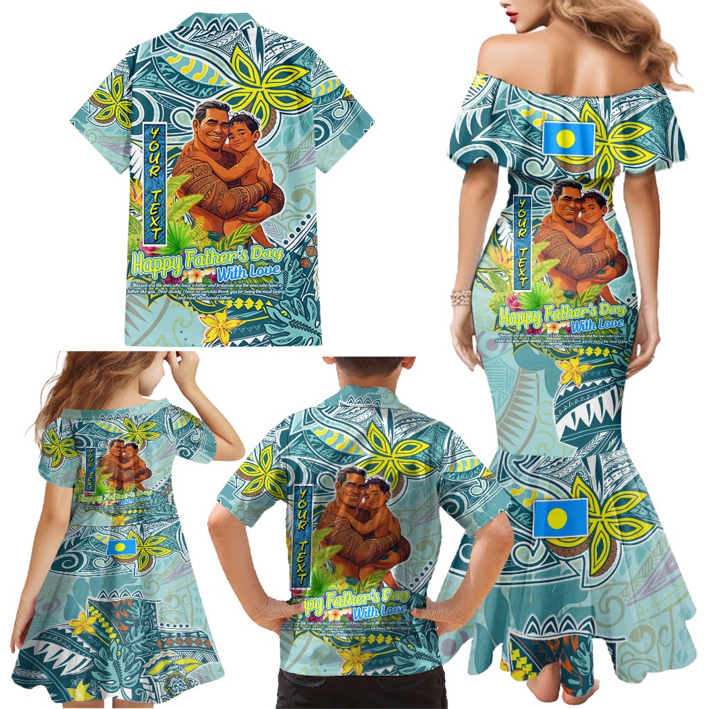 Palau Father's Day Polynesia Family Matching Mermaid Dress and Hawaiian Shirt Dad and Son DT02 - Polynesian Pride