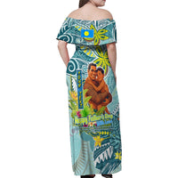Palau Father's Day Polynesia Family Matching Off Shoulder Maxi Dress and Hawaiian Shirt Dad and Son DT02 - Polynesian Pride
