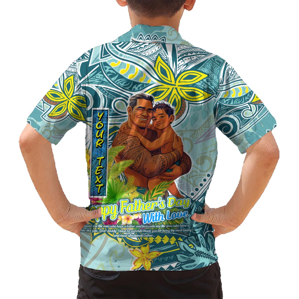 Palau Father's Day Polynesia Family Matching Off Shoulder Short Dress and Hawaiian Shirt Dad and Son DT02 - Polynesian Pride