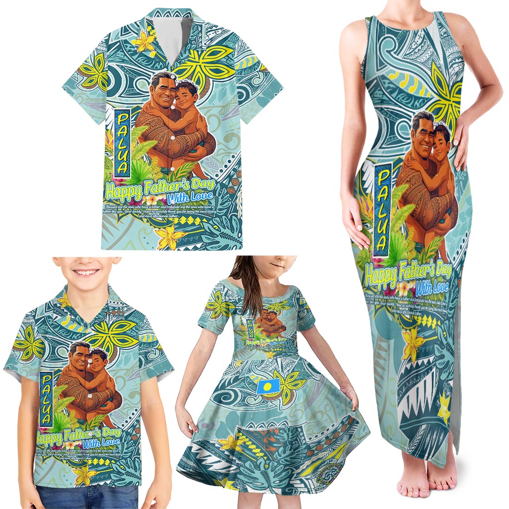 Palau Father's Day Polynesia Family Matching Tank Maxi Dress and Hawaiian Shirt Dad and Son DT02 - Polynesian Pride