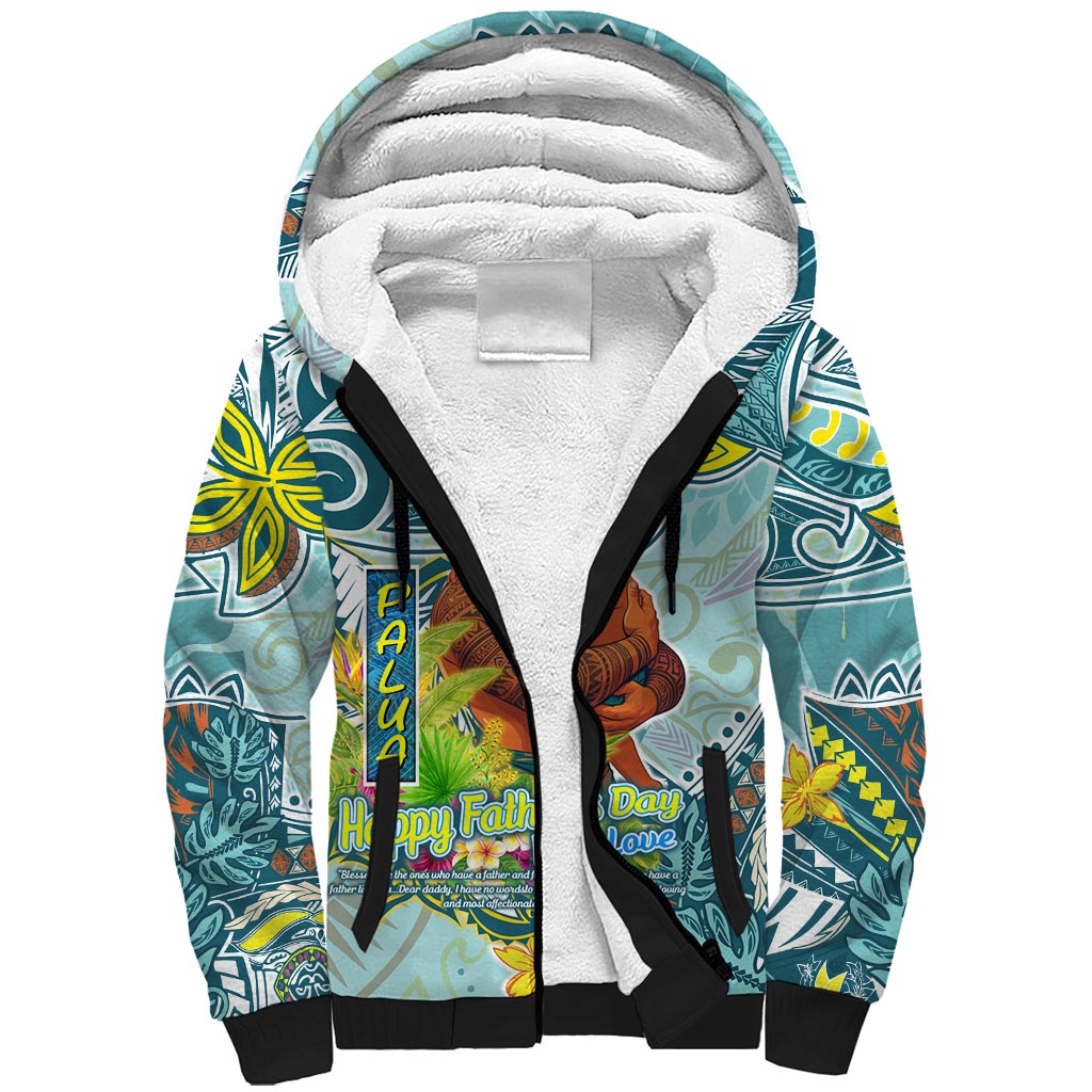 Palau Father's Day Polynesia Sherpa Hoodie Dad and Son DT02 Unisex Blue - Polynesian Pride
