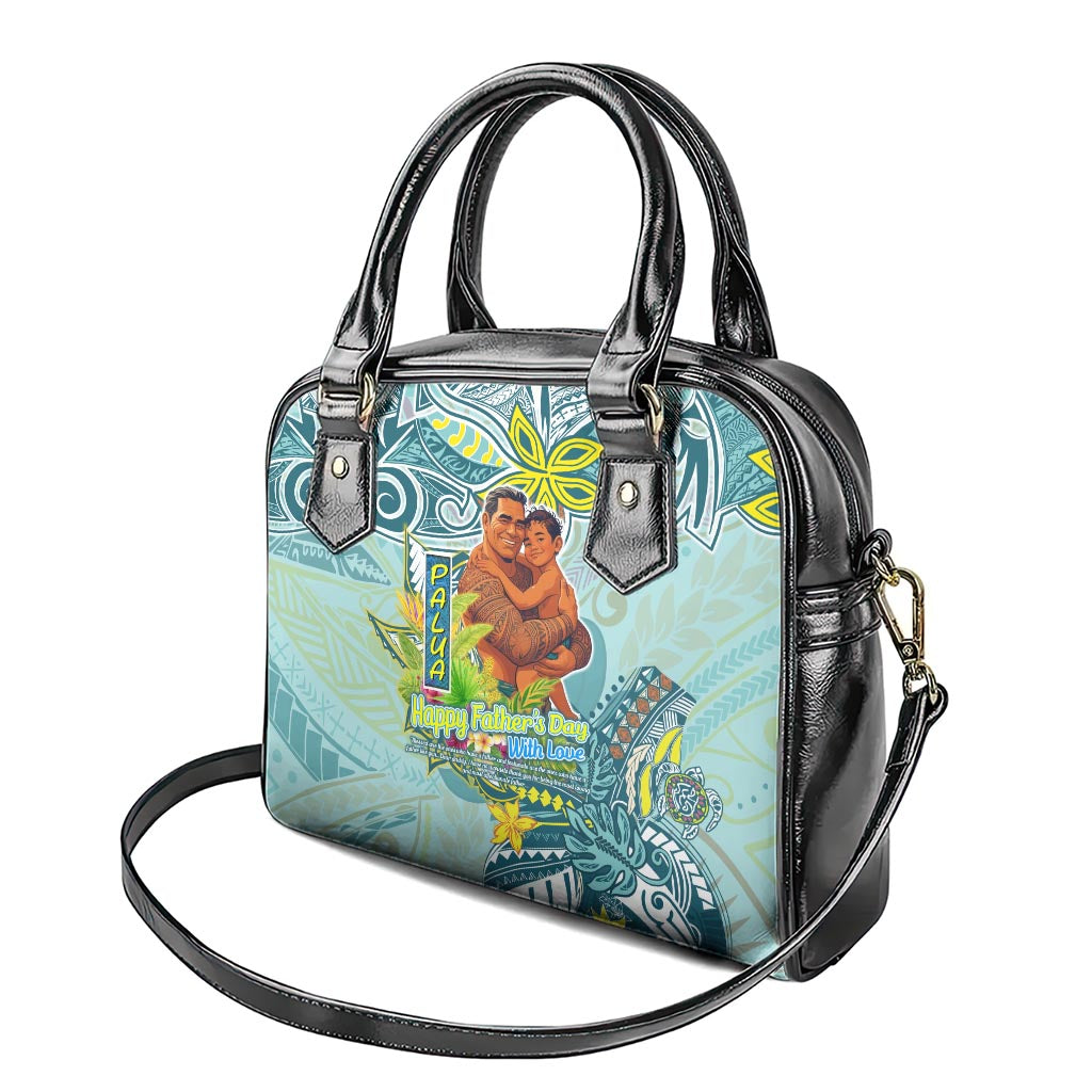 Palau Father's Day Polynesia Shoulder Handbag Dad and Son
