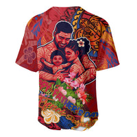 Happy Father's Day French Polynesia Baseball Jersey Family Turtle Hibiscus DT02 - Polynesian Pride