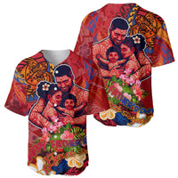Happy Father's Day French Polynesia Baseball Jersey Family Turtle Hibiscus DT02 - Polynesian Pride