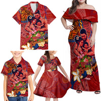 Happy Father's Day French Polynesia Family Matching Off Shoulder Maxi Dress and Hawaiian Shirt Family Turtle Hibiscus DT02 - Polynesian Pride