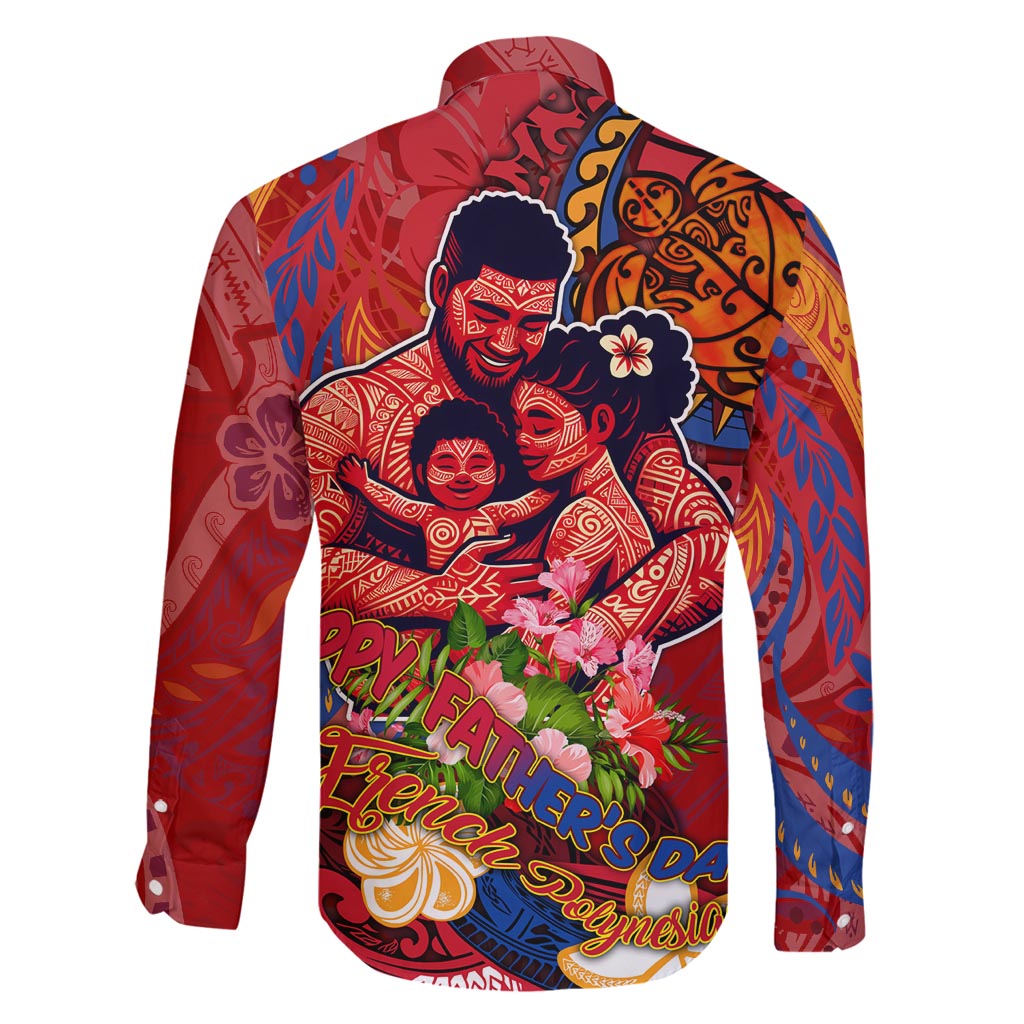 Happy Father's Day French Polynesia Family Matching Off Shoulder Maxi Dress and Hawaiian Shirt Family Turtle Hibiscus DT02 - Polynesian Pride