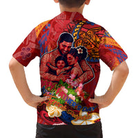 Happy Father's Day French Polynesia Family Matching Puletasi and Hawaiian Shirt Family Turtle Hibiscus DT02 - Polynesian Pride