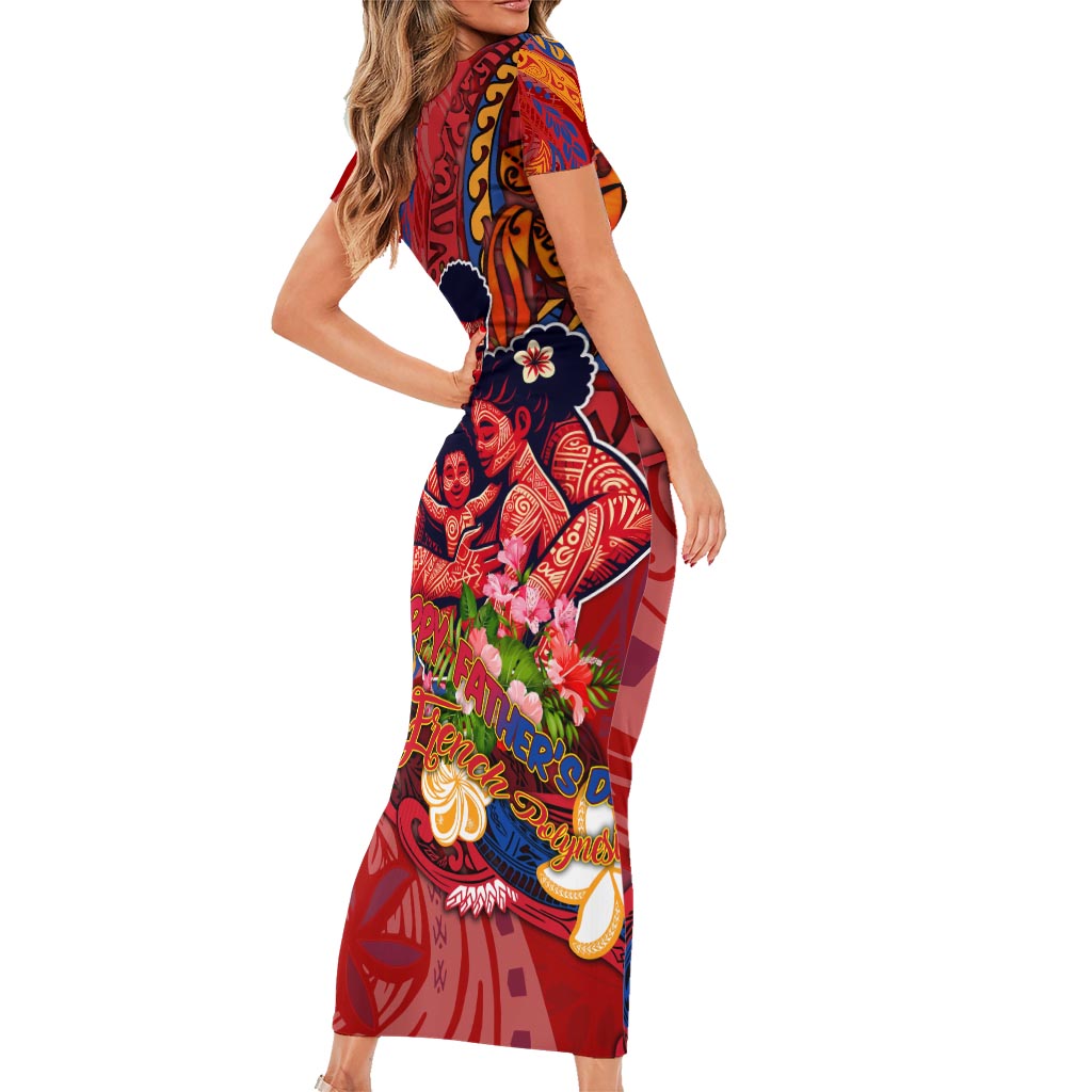 Happy Father's Day French Polynesia Family Matching Short Sleeve Bodycon Dress and Hawaiian Shirt Family Turtle Hibiscus DT02 - Polynesian Pride