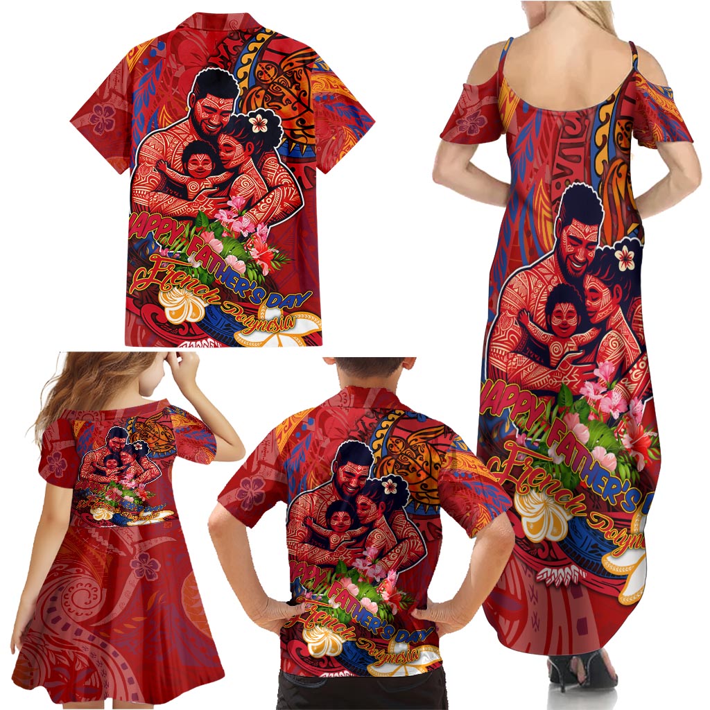 Happy Father's Day French Polynesia Family Matching Summer Maxi Dress and Hawaiian Shirt Family Turtle Hibiscus DT02 - Polynesian Pride