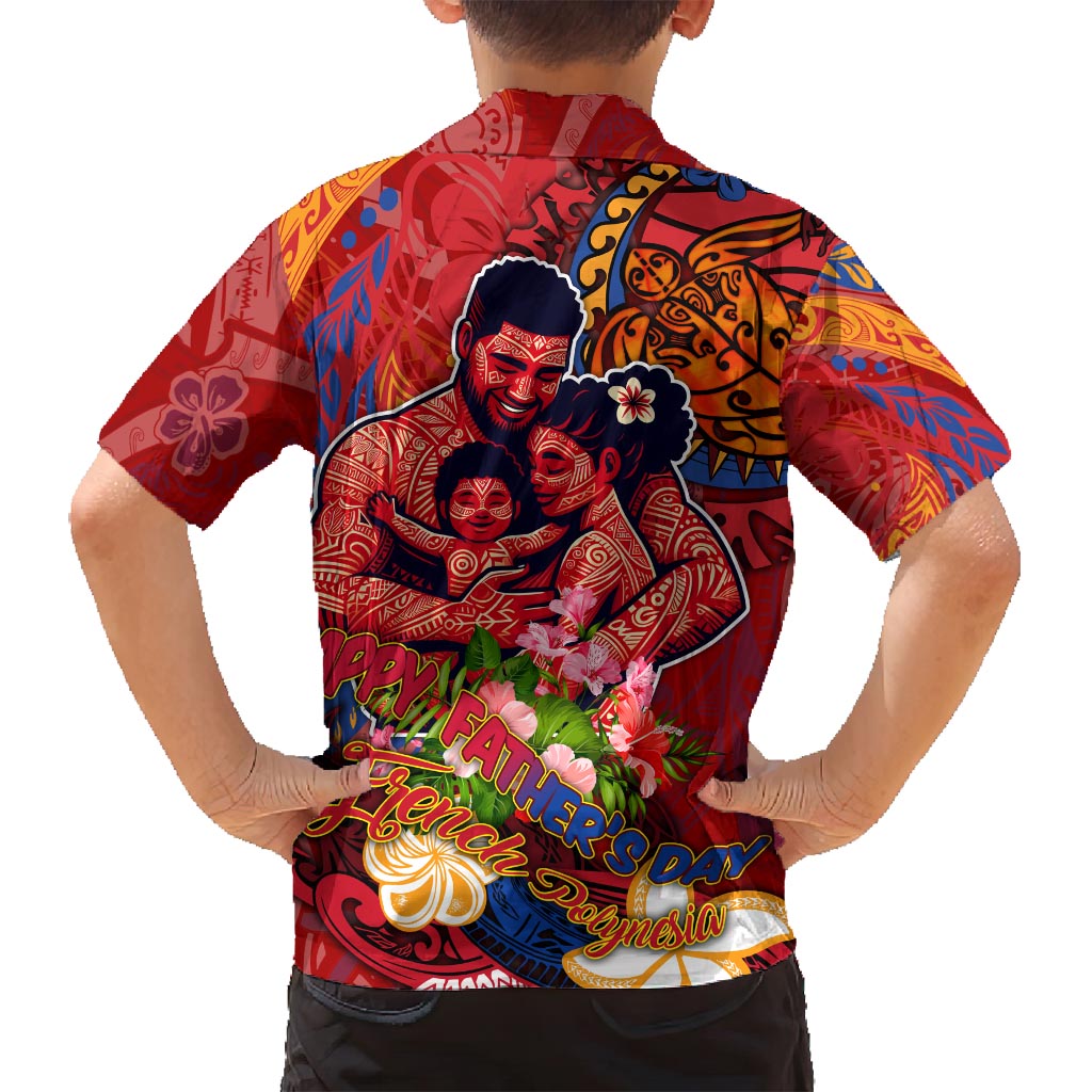 Happy Father's Day French Polynesia Family Matching Tank Maxi Dress and Hawaiian Shirt Family Turtle Hibiscus DT02 - Polynesian Pride
