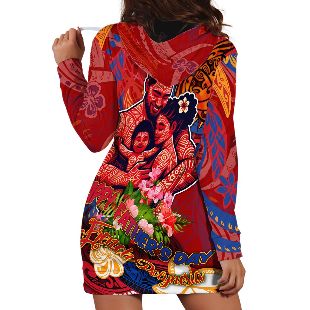 Happy Father's Day French Polynesia Hoodie Dress Family Turtle Hibiscus DT02 - Polynesian Pride