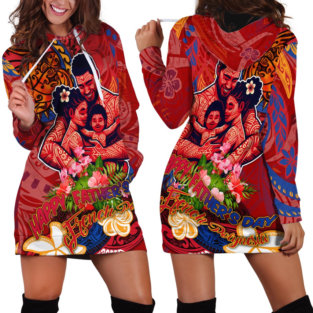Happy Father's Day French Polynesia Hoodie Dress Family Turtle Hibiscus DT02 - Polynesian Pride