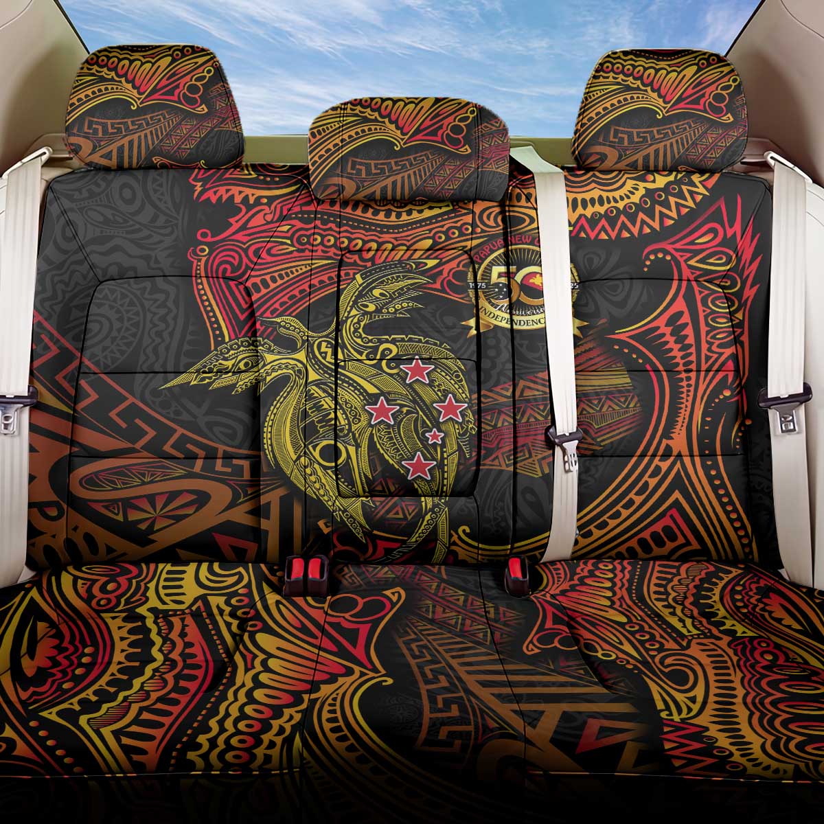Papua New Guinea 50th Independence Day Back Car Seat Cover Culture Spirit and Sovereignty DT02 One Size Art - Polynesian Pride
