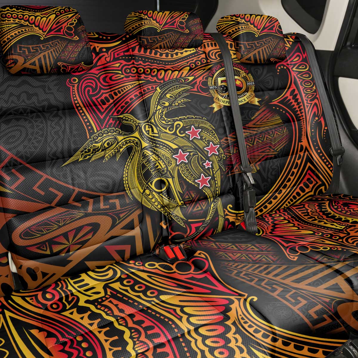 Papua New Guinea 50th Independence Day Back Car Seat Cover Culture Spirit and Sovereignty DT02 - Polynesian Pride