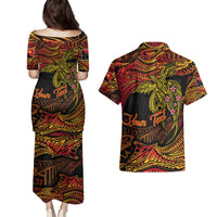 Papua New Guinea 50th Independence Day Couples Matching Puletasi and Hawaiian Shirt Culture Spirit and Sovereignty DT02 - Polynesian Pride