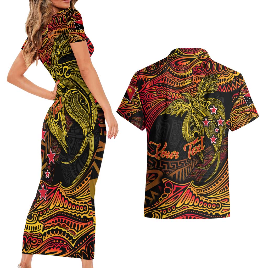 Papua New Guinea 50th Independence Day Couples Matching Short Sleeve Bodycon Dress and Hawaiian Shirt Culture Spirit and Sovereignty DT02 - Polynesian Pride
