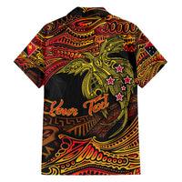 Papua New Guinea 50th Independence Day Family Matching Off The Shoulder Long Sleeve Dress and Hawaiian Shirt Culture Spirit and Sovereignty DT02 - Polynesian Pride