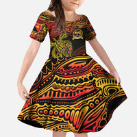 Papua New Guinea 50th Independence Day Family Matching Tank Maxi Dress and Hawaiian Shirt Culture Spirit and Sovereignty DT02 Daughter's Dress Art - Polynesian Pride