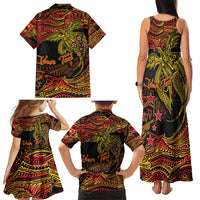 Papua New Guinea 50th Independence Day Family Matching Tank Maxi Dress and Hawaiian Shirt Culture Spirit and Sovereignty DT02 - Polynesian Pride