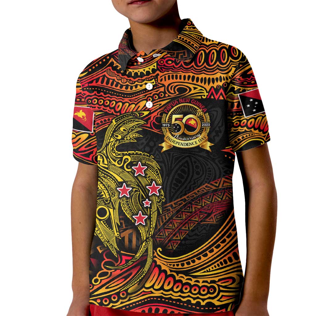 Papua New Guinea 50th Independence Day Kid Polo Shirt Culture Spirit and Sovereignty DT02 Kid Art - Polynesian Pride