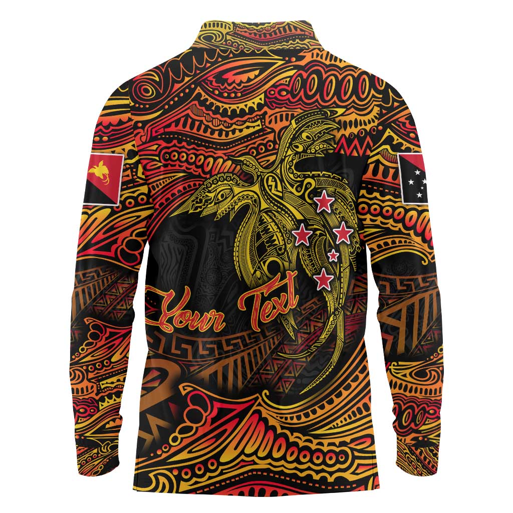 Papua New Guinea 50th Independence Day Long Sleeve Polo Shirt Culture Spirit and Sovereignty DT02 - Polynesian Pride