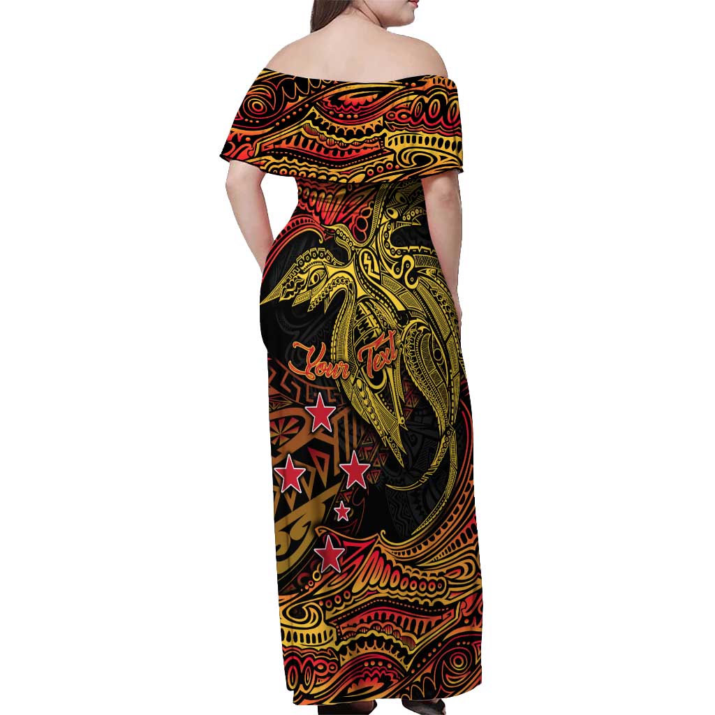 Papua New Guinea 50th Independence Day Off Shoulder Maxi Dress Culture Spirit and Sovereignty DT02 - Polynesian Pride