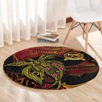 Papua New Guinea 50th Independence Day Round Carpet Culture Spirit and Sovereignty DT02 - Polynesian Pride