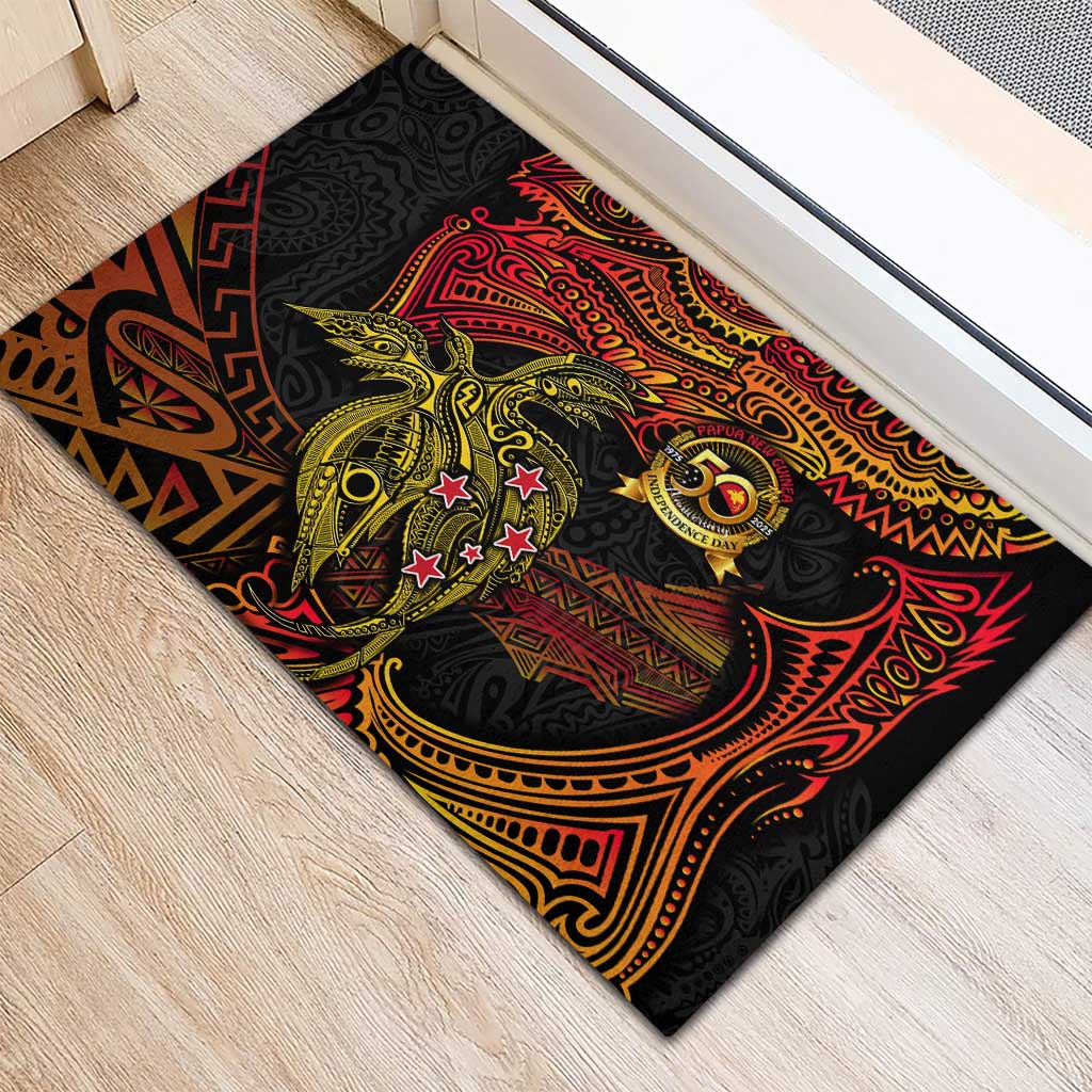Papua New Guinea 50th Independence Day Rubber Doormat Culture Spirit and Sovereignty DT02 - Polynesian Pride