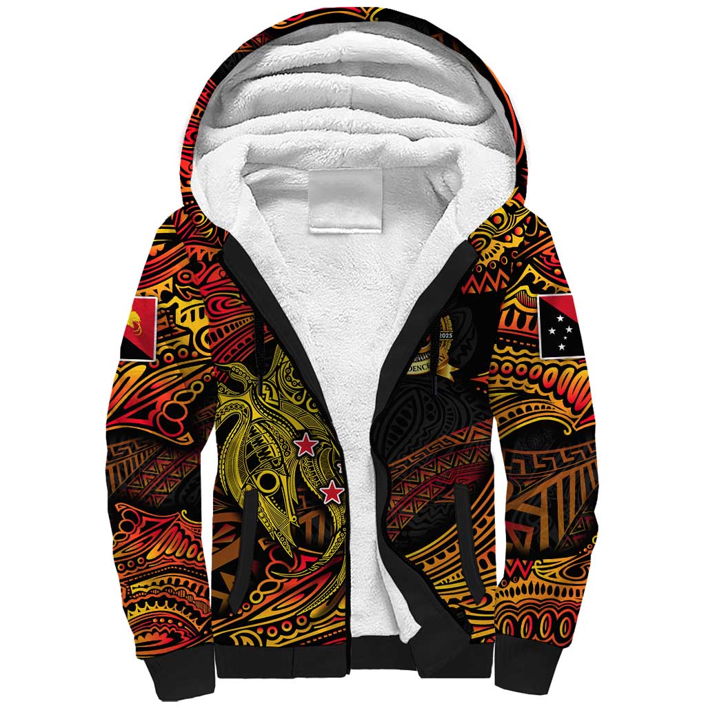 Papua New Guinea 50th Independence Day Sherpa Hoodie Culture Spirit and Sovereignty DT02 Unisex Art - Polynesian Pride