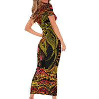 Papua New Guinea 50th Independence Day Short Sleeve Bodycon Dress Culture Spirit and Sovereignty DT02 - Polynesian Pride