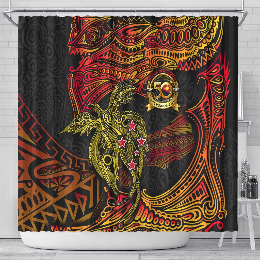 Papua New Guinea 50th Independence Day Shower Curtain Culture Spirit and Sovereignty DT02 - Polynesian Pride