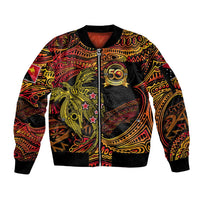 Papua New Guinea 50th Independence Day Sleeve Zip Bomber Jacket Culture Spirit and Sovereignty DT02 Unisex Art - Polynesian Pride