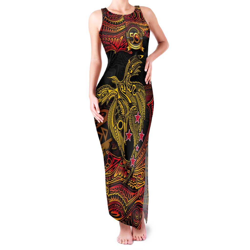 Papua New Guinea 50th Independence Day Tank Maxi Dress Culture Spirit and Sovereignty DT02 Women Art - Polynesian Pride
