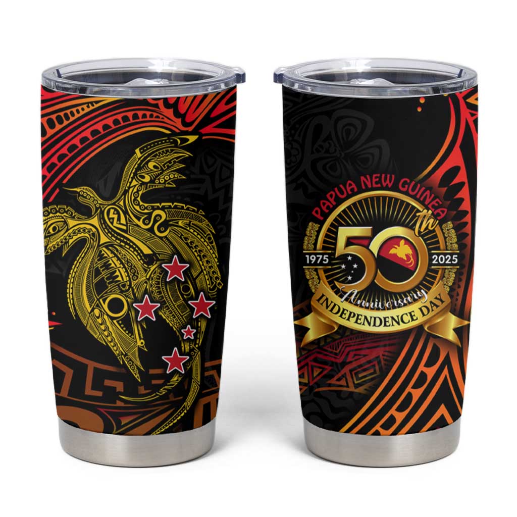 Papua New Guinea 50th Independence Day Tumbler Cup Culture Spirit and Sovereignty DT02 Art - Polynesian Pride