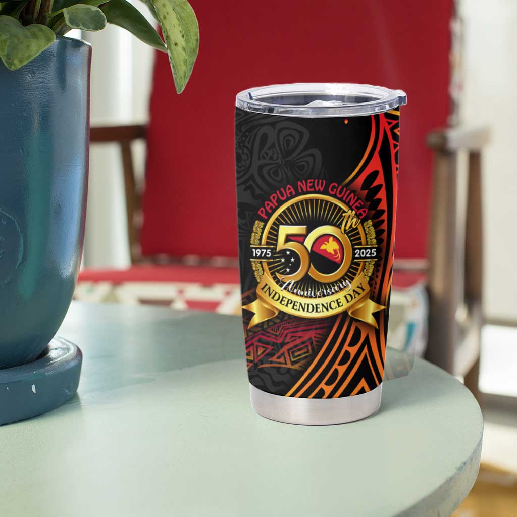 Papua New Guinea 50th Independence Day Tumbler Cup Culture Spirit and Sovereignty DT02 - Polynesian Pride