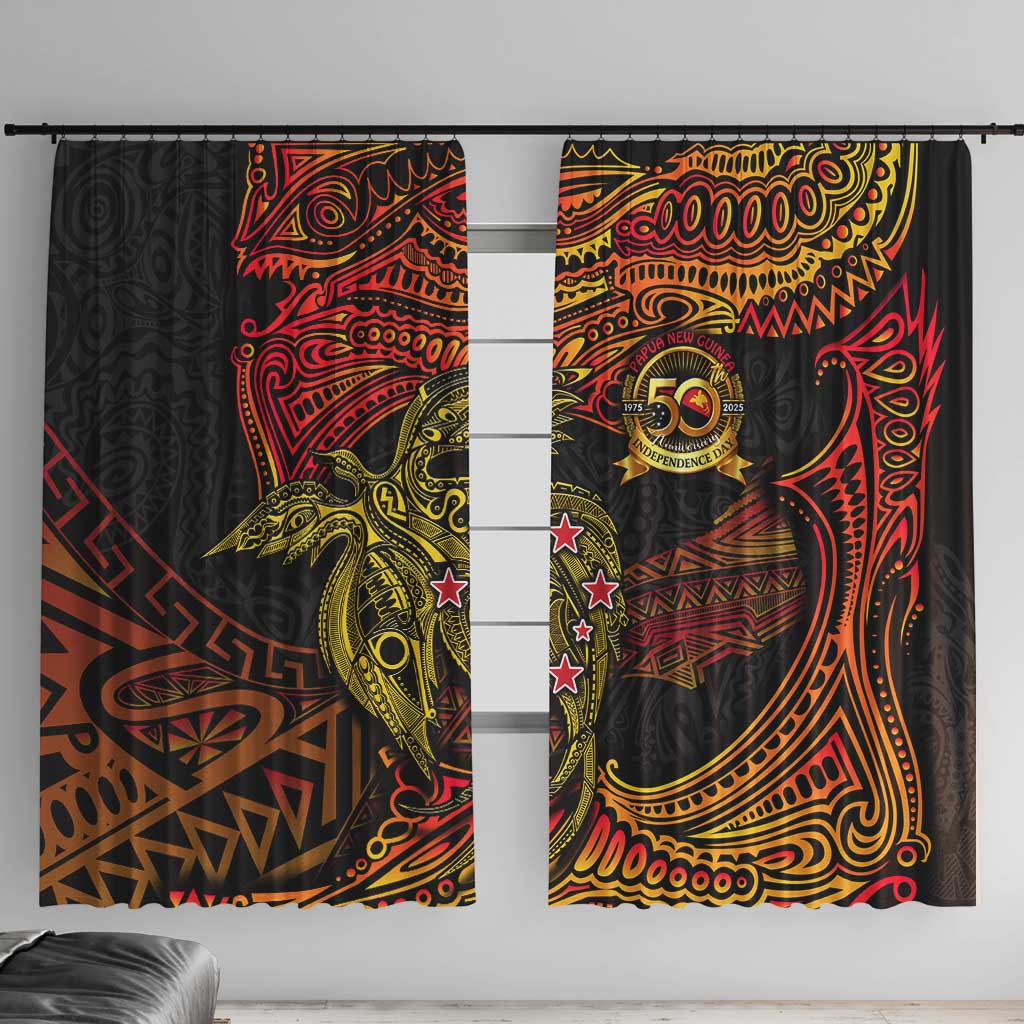 Papua New Guinea 50th Independence Day Window Curtain Culture Spirit and Sovereignty DT02 With Hooks Art - Polynesian Pride