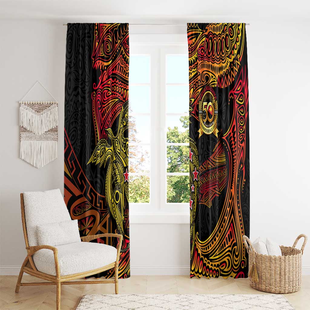 Papua New Guinea 50th Independence Day Window Curtain Culture Spirit and Sovereignty DT02 - Polynesian Pride