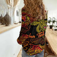 Papua New Guinea 50th Independence Day Women Casual Shirt Culture Spirit and Sovereignty DT02 - Polynesian Pride