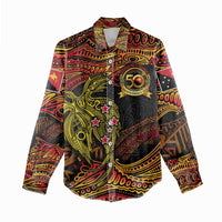Papua New Guinea 50th Independence Day Women Casual Shirt Culture Spirit and Sovereignty DT02 - Polynesian Pride