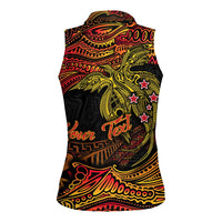 Papua New Guinea 50th Independence Day Women Sleeveless Polo Shirt Culture Spirit and Sovereignty DT02 - Polynesian Pride