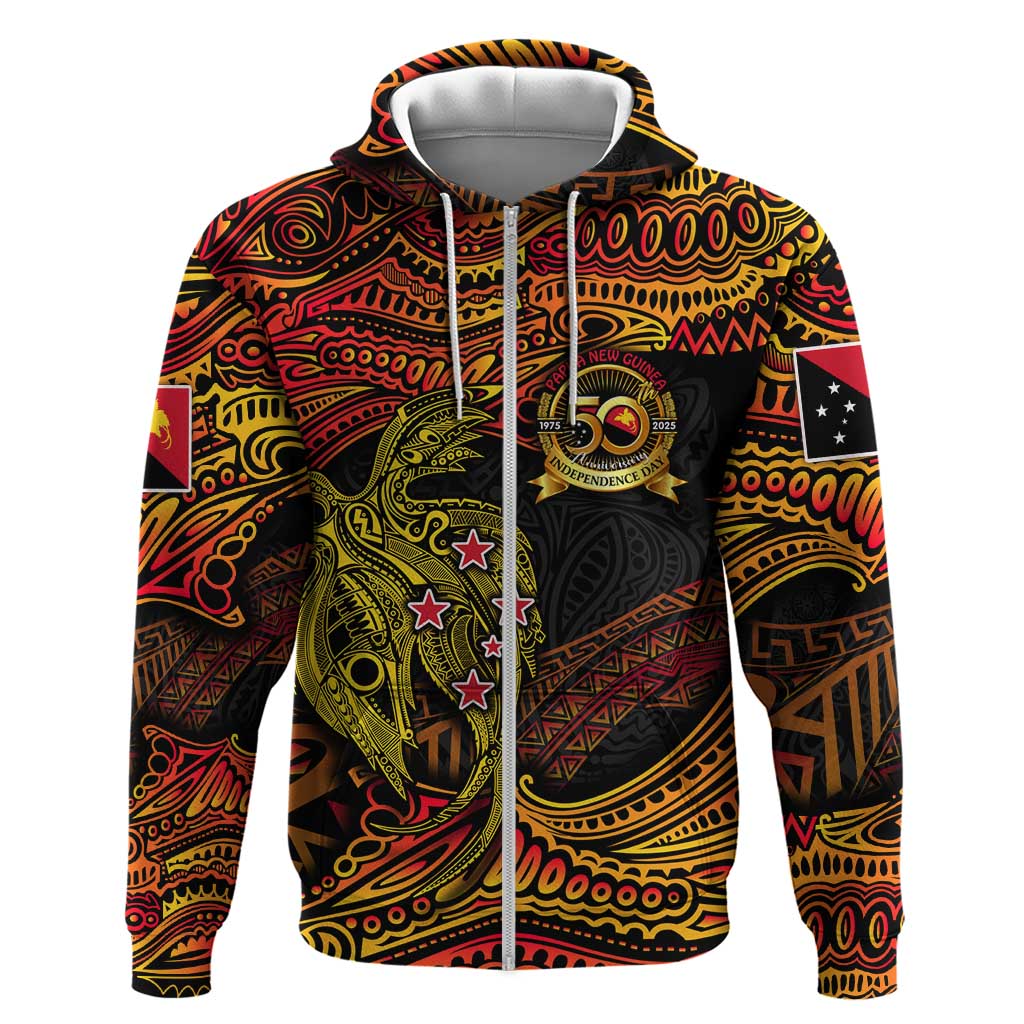 Papua New Guinea 50th Independence Day Zip Hoodie Culture Spirit and Sovereignty DT02 Zip Hoodie Art - Polynesian Pride