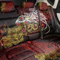 PNG 1975 - 2025 Back Car Seat Cover Papua New Guinea 50th Independence Anniversary DT02 - Polynesian Pride