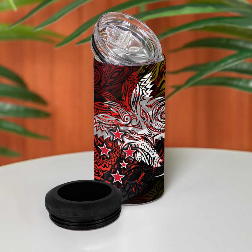 PNG 1975 - 2025 4 in 1 Can Cooler Tumbler Papua New Guinea 50th Independence Anniversary DT02 - Polynesian Pride