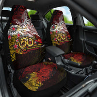 PNG 1975 - 2025 Car Seat Cover Papua New Guinea 50th Independence Anniversary DT02 One Size Art - Polynesian Pride