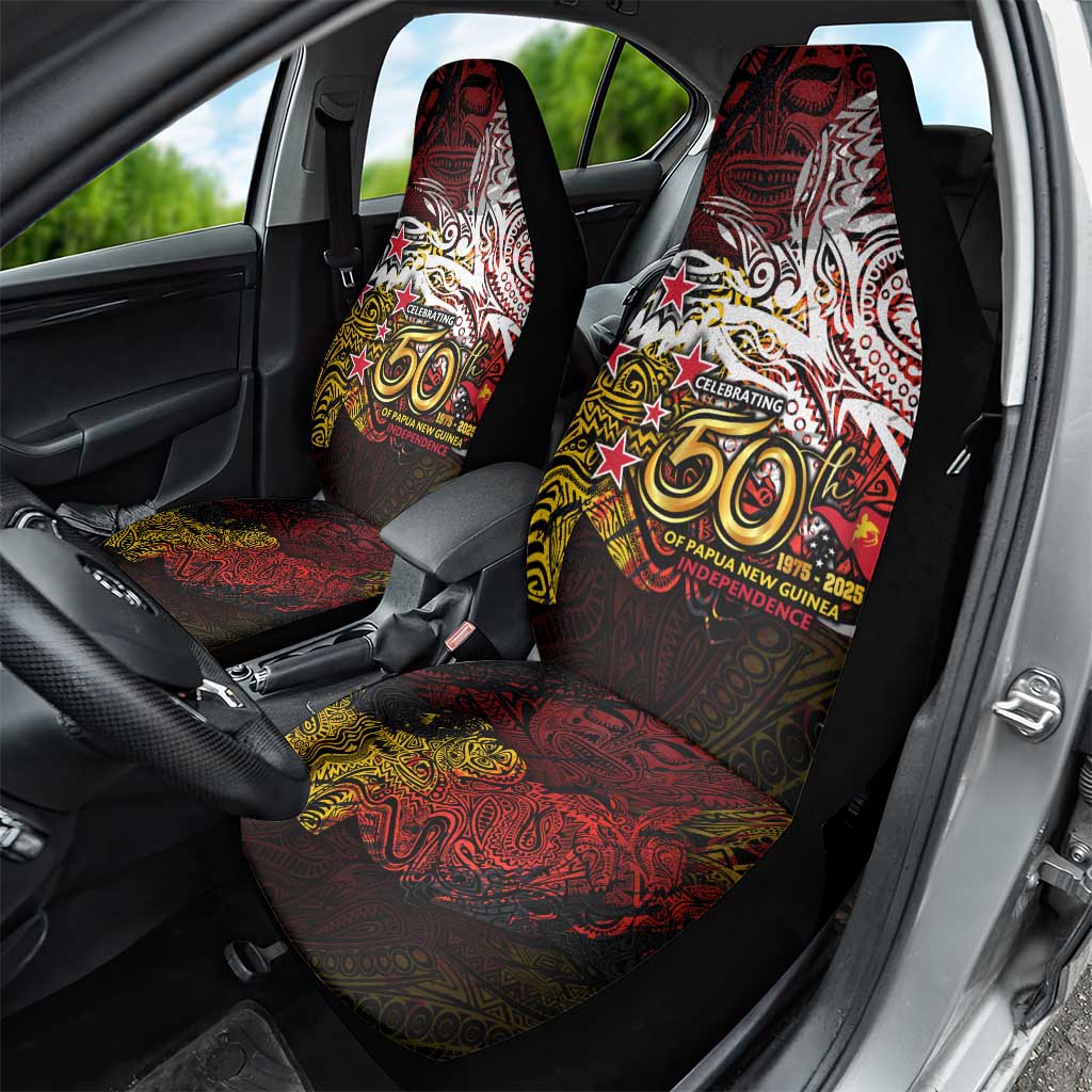 PNG 1975 - 2025 Car Seat Cover Papua New Guinea 50th Independence Anniversary DT02 - Polynesian Pride